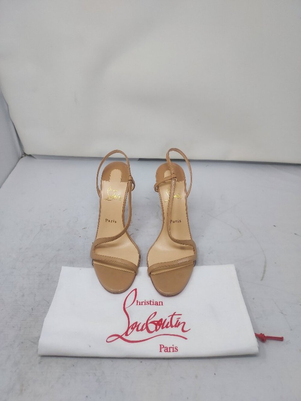 CHRISTIAN LOUBOUTIN Rosalie Strass Nude Strappy Heel Sandal - Picture 8 of 12